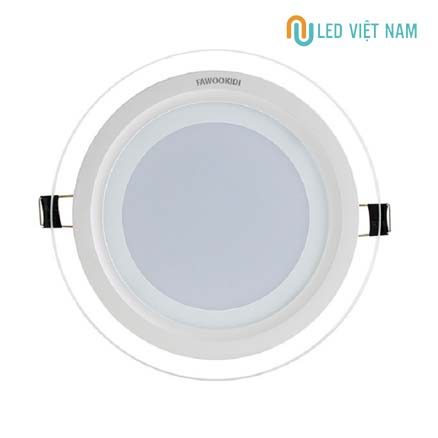 đèn led panel âm trần tròn mặt kính