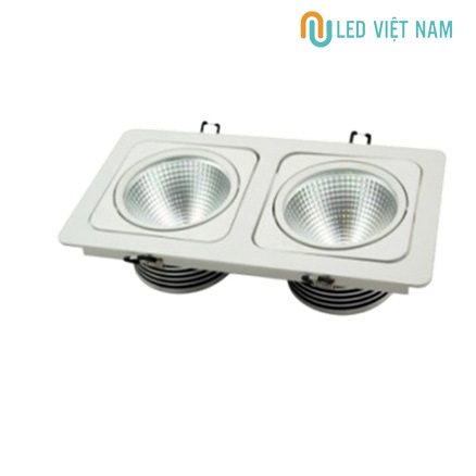 Đèn led spotlight đôi - đèn led chiếu điểm tạo vùng sáng giao thoa với 2 bóng led